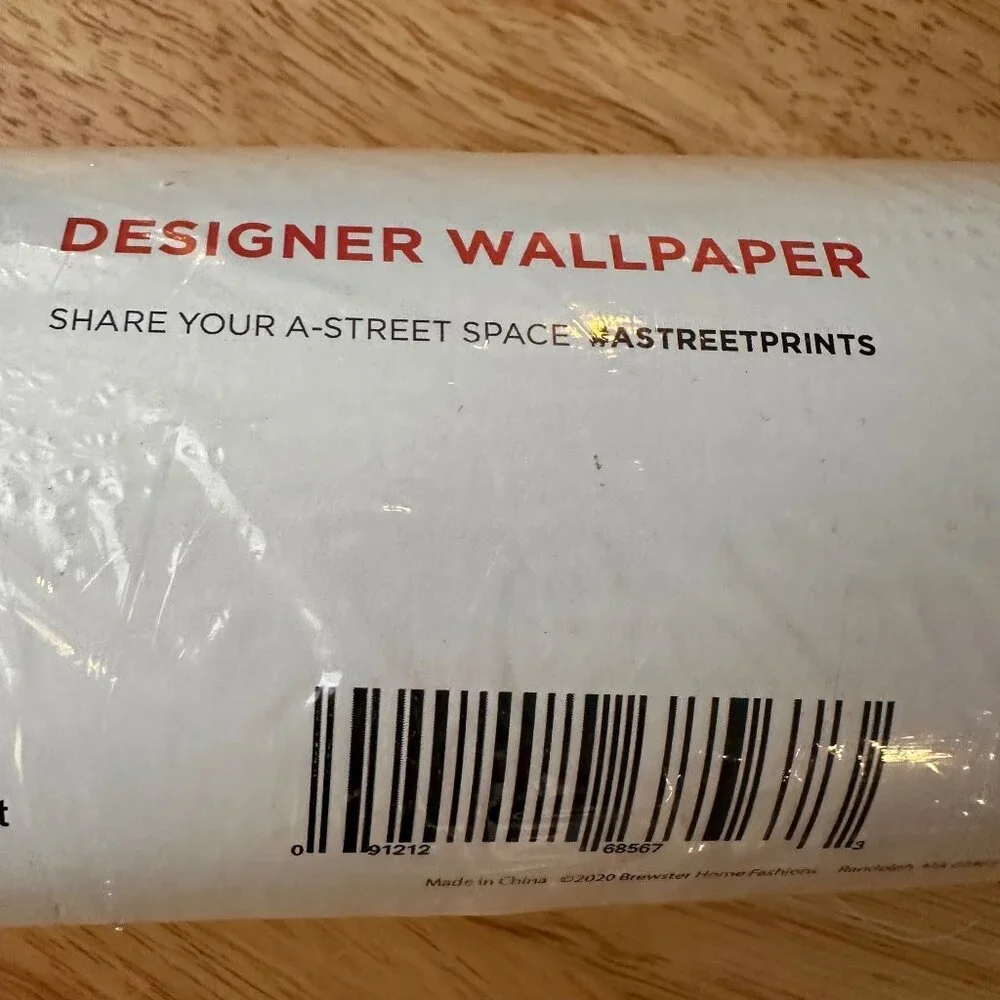 NEW Sealed A Street Payton Black Hexagon Trellis Wallpaper SKU: 2971-86309